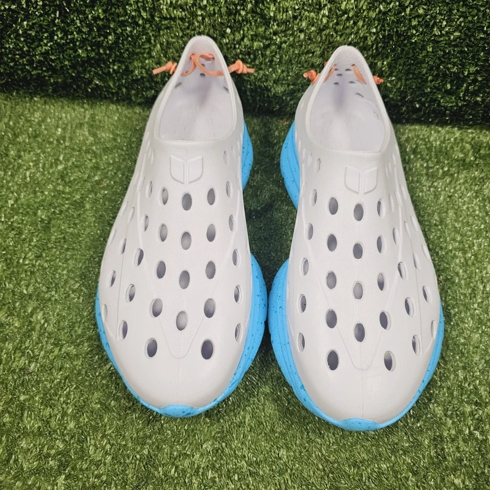 Kane Footwear Revive White Blue Speckle Active Recovery Shoes Mens Size 9